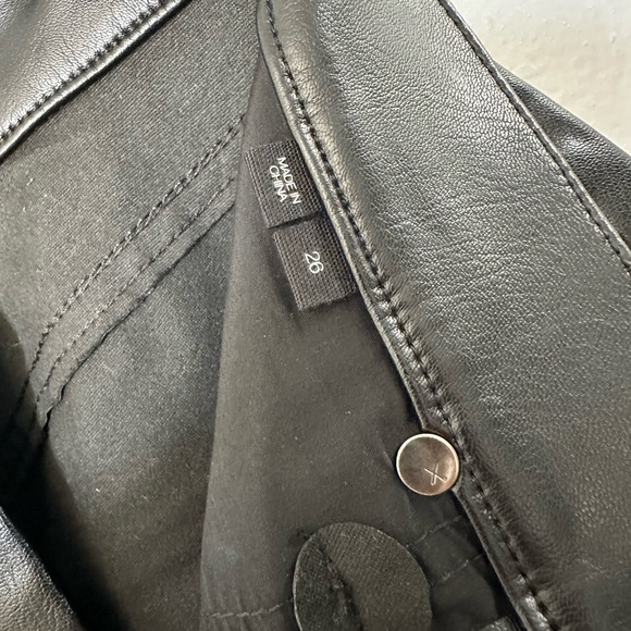 Veronica Beard Black Leather Flare Pants - Picture 5 of 9